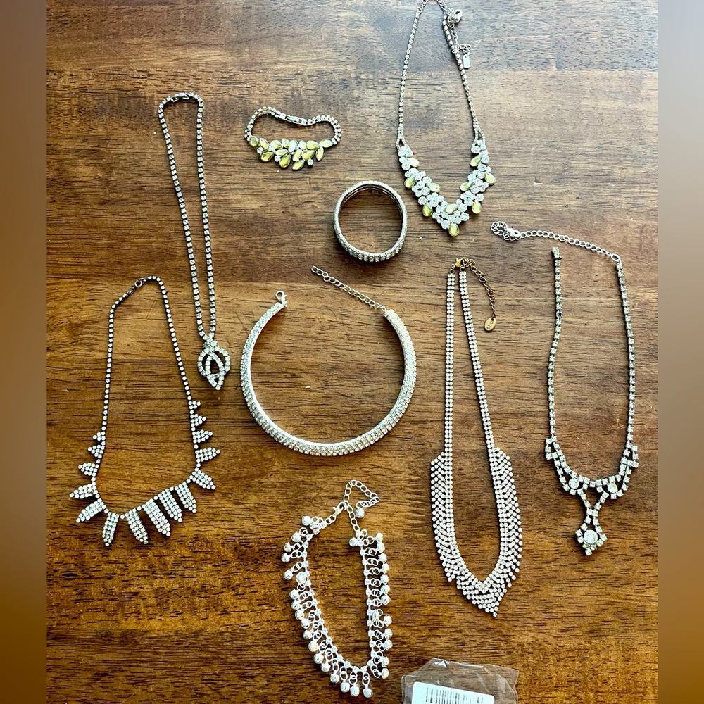 Rhinestone jewelry lot